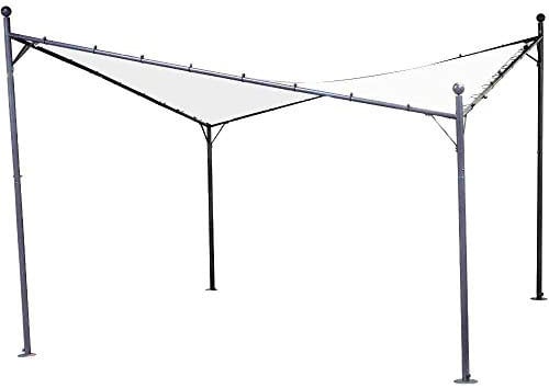 SIENA GARDEN Pavillon BERLINO 400x400 cm anthrazit/weiß