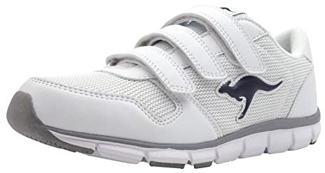 KangaROOS Unisex-Adulto K-BlueRun 701 B Scarpe da Ginnastica Basse, Bianco White Dk Navy, 39 EU