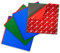 Creative QT MakerBase, Bauklötze zum Abziehen und Aufkleben, Grundplatten 25,4 x 25,4 cm, für alle großen Marken von Spielzeugbaukästen, stabile Stapelblöcke, Tischunterlage (Grün/Blau, 4 Stück)