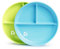 Munchkin Assiettes à ventouse divisées Stay Put Bleu/Vert