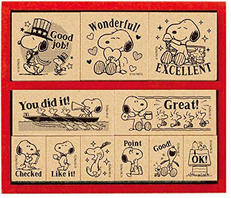 Beverly Snoopy Stamp Hanko Belohnungsstempel aus Holz, englisch SDH-112