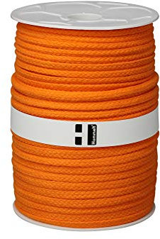 Hummelt® SilverLine-Rope Baumwollseil Baumwollkordel (H) 8mm 80m orange auf Rolle