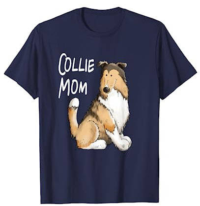 Collie Mama Langhaarcollie Hund Hundeliebhaber T-Shirt