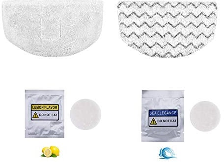 LeFix 2 Pack Washable Steam Mop Pads Replacement + 2 Fragrance Discs Compatible with Bissell Powerfresh 1940 1440 1544 1806 2075 Series, Model 19402 19404 19408 19409 1940a 1940f 1940q 1940t 1940w