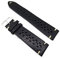 Sandtuhr Fluco Hunter Racing Rally 22 mm schwarz Leder Herren Uhrenarmband Made in Germany