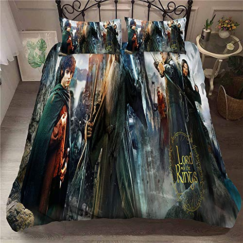 Bettwäscheset Zauberfilm Herr Der Ringe Drucken Bettbezug Und Kissenbezüge 50x75cm 2/3 Stück Fashion Home Bedding (Muster 05,135 x 200 cm)
