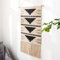 Lanqinglv Geometrische Böhmisch Wandbehang abstrakte Kunst Wandteppich Baumwolle Leinen Home Dekor Tapisserie Quaste Handgemachte Weben Wall Hanging Schwarz Grau Psychedelic Wanddeko 50x70cm+20cm