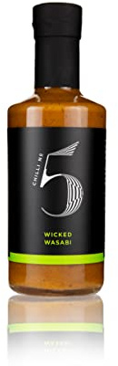 Chilli No. 5 Chilli No.5 | Gourmet Wasabi Hot Chilli Sauce, Exclusive 5 Chilli Blend, Vegan, No Artificial Colours or Flavourings 200 Milliliters Bottle