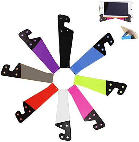 Ancuioyz 8 Universelle Handyhalter, Klappbares v-Förmiges Halterungsset Aus Kunststoff Im Taschenformat, Tragbare Farbe,Tablet-Computer, e-Reader, Handy