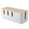 Kabelbox Groß Steckdosenbox, Kabelaufbewahrung Mit Holzabdeckung, Aufbewahrungsbox Für Stromkabel, Für Kabel Verwalten Und Organisieren 30,3 * 12,4 * 11,6 cm