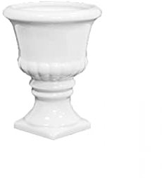 Pandecor Piccolo Vaso Coppa in Ceramica Bianca 10 x 14 cm