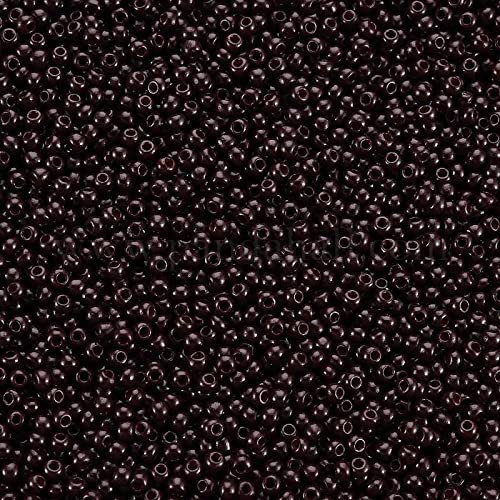 50g Rocailles Glasperlen ca. 2,3x1,5mm 1mm Bohrung Perlen Schmuck Farbwahl, Farbe:schokobraun