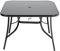 The Fellie Garden Table Outdoor Dining Table Tempered Glass Top Coffee Table Patio Table with Parasol Hole (Square-105 x 105 x 72cm)