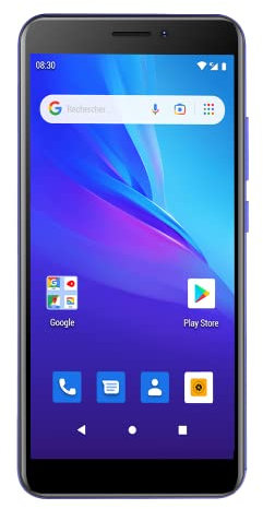 Konrow - Star 55 — 4G Dual-SIM-Smartphone — 5,45-QHD-Bildschirm, 16 GB Speicher, erweiterbar auf 63 GB, Bluetooth 4.0, WLAN, GPS, 3000-mAh-Akku, 2 x 8- und 2-MP-Kameras — Android 12 (Go Edition) — Blau