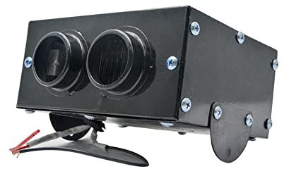 Souffleur dair chaud de voiture, 12V 500W Portable Chauffage de voiture dégivreur Chauffage dhiver 2 trous Ventilateur de chauffage Dégivreur de pare-brise Désembueur Chauffage rapide Désembuage