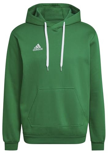 adidas Hombre Entrada 22 Sweat Hoodie, Team Green / White, M Tall
