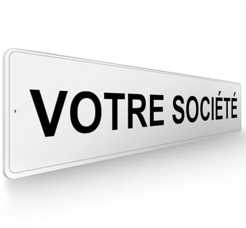 DECOHO - Panneau de signalisation pour parking Personnalisable société - 48 x 10 cm - Bleu