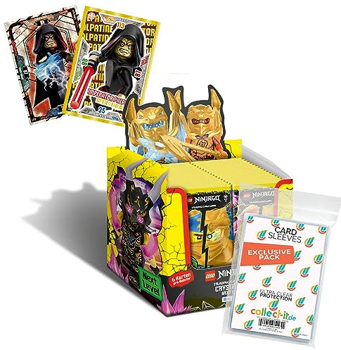 Bundle mit Lego Ninjago Serie 8 Next Level Trading Cards - 1 Display (50 Booster) + Exklusive Collect-it Hüllen