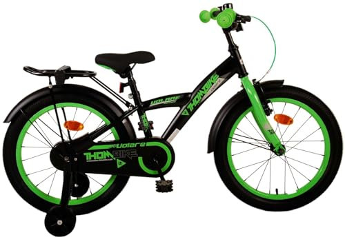 Volare Thombike Kinderfahrrad - Jungen - 18 Zoll - Schwarz Grün