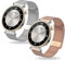 KUWAI 2 Stück Armbänder für Huawei Watch GT4 41mm, Rostfreier Stahl Magnetisches Armband für Männer und Frauen (I)