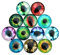 NUOBESTY 20 Piezas animales de vidrio cálices de flores artificiales hacer ojos de muñeca ojos saltones de animales ojos de animales de bricolaje ojos grandes Accesorios muñeca de cristal