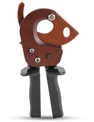 Cortador de Cables con Trinquete Gugxiom, Cortador de Cables Blindados de Cobre y Aluminio de Corte de 300 mm², Cortador de Cables con Trinquete de Cobre y Aluminio de Alta