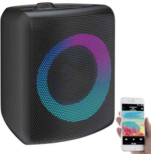 auvisio außen Lautsprecher: Mobile Outdoor-PA-Partyanlage & -Bluetooth-Boombox, Lichteffekte, 140W (Outdoorlautsprecher, Bluetoothbox, Sprachverstärker)