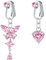 VFUN 2-3pcs Faux Piercing Nombril,Papillons Faux Piercing Nombril Clip,Diamant Pendentif Percing Au Nombril Acier Chirurgical Avec Cœur