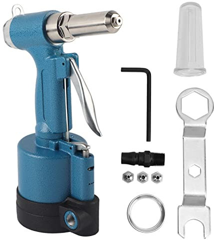 SEAFRONT Pneumatisches Nietwerkzeug, Legierungsnietwerkzeug, Luftnietgerät, Universelles Drehgelenk, Luftnietgerät, Pneumatisches Nietwerkzeug für Aluminium, Eisen, Edelstahl, Nägel