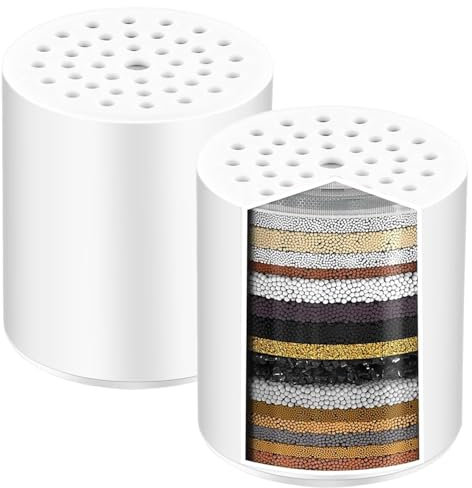 YSYONBOE Shower Filter Replacement Cartridge 25 Stage Universal Replaceable Cartridge High Output Shower Head Filter Replacement Cartridge for Hard Water