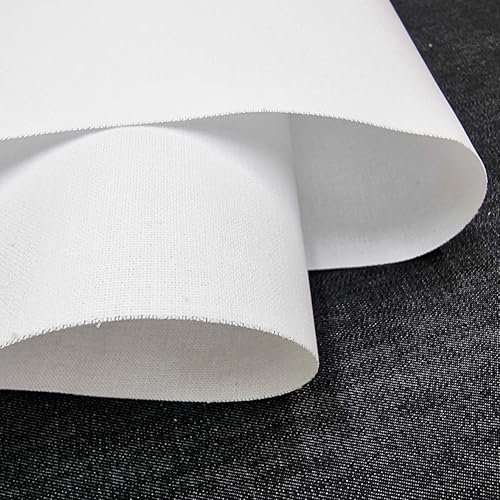 TFG - Tela de refuerzo Buckram de algodón fusible para planchar, 350 g/m², peso pesado, 90 cm de ancho, fácil de usar, de una sola cara (1 metro)