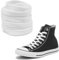 UamGlsob Lunghi Lacci Per Scarpe Per Converse Alta High Top Sneakers, 8 mm Lacci Piatti In Cotone Premium Per Ginnastica (Pure White,63/160cm)