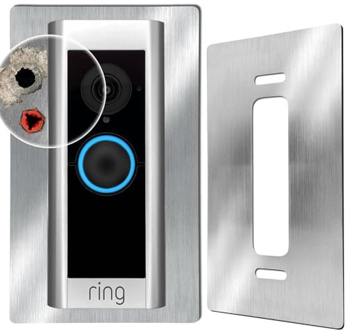 YJNBEST Stainless Steel Accessories for Ring Video Doorbell Pro 1 & 2, Doorbell Wall Plate (T85)