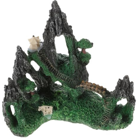 Veemoon Aquarium Deko Höhle Aus Harz – Japanische Naturoptik Felsen Für Steingarten Landschaft – Ideal Als Zubehör Für Ihr Aquarium Und Dekoration