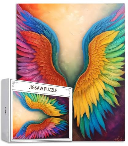 Engel Puzzle 3000 Teile Flügel Puzzle Erwachsene, Holzpuzzle Erwachsene, DIY Groß Puzzelmatten, Premium Quality Klassische Wooden Jigsaw, Holzpuzzle ab 14 Jahren für Jungen, Geschenke Mädche S-917