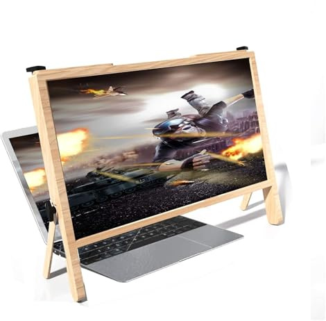 VLAGHPLE Laptop Bildschirmlupe 22 Zoll Notebook Computer Tablet PC Bildschirmhalter Lupe 3D 4 Fache Vergrößerung Bildschirm Zum Anzeigen Von Spielen - Büro, Unterstützung Der Winkeleinstellung