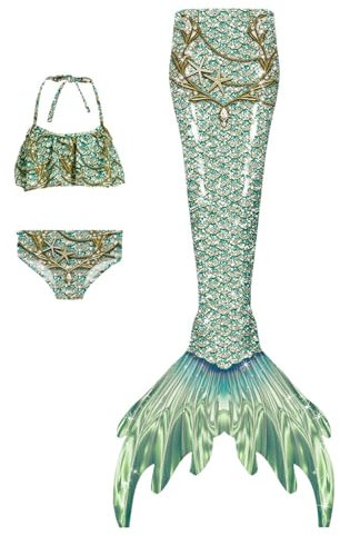 BMKKTOP mädchen Bikini Badeanzug 110 rot haarreif meerjungfrau Slips 152 Kleid meerjungfrauenflosse 140-150 Schwimmanzug 146/152 Set schwimmweste Kinder 7-10 Jahre aufblasbar 140/146