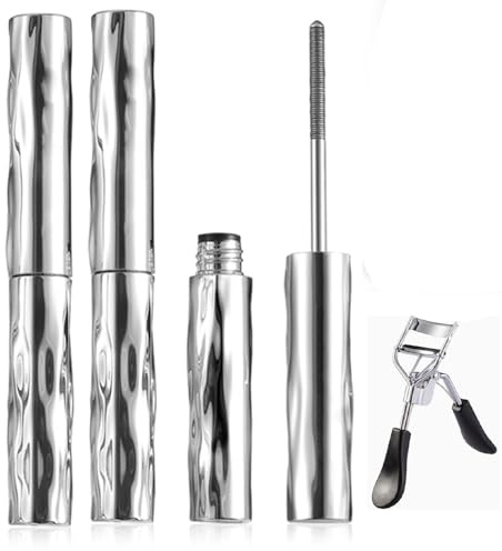 Mascara, Ultimate Length & Curl Mascara Set, Iron Wand Mascaras, wasserfeste, langanhaltende 3D-Wimpernzange ohne Abblättern (2pcs)