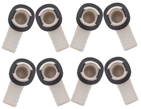 HOMSFOU 8pcs Ac Drain Hose Connectors with Leakproof Seal Portable Air Conditioner Drain Pipe Adapter Elbow Weatherproof and Easy-Install for Mini-Split and Window Units Compatibility