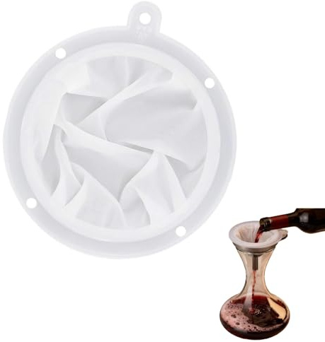 Funnel Mesh Strainer Food Filter 300 Mesh Fine Jam Filter Plastic Sieves for Kitchen Cooking Frying Oil Tea Coffee Juices Wine 13 cm