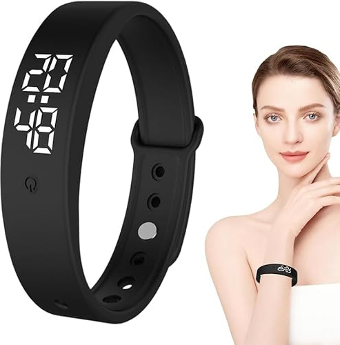 DASIAUTOEM Vibrationswecker Armband, Vibrationsalarm Erinnerung Uhr, Armband Wecker Vibration mit Timer, 10 Täglichen Alarmen, Trinkerinnerung Alarm Medikamenten Wecker für Erwachsene