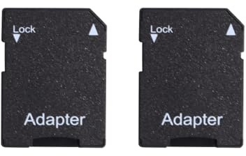 Qury Lot de 2 adaptateurs mini SD vers carte SD, support de carte mémoire, adaptateur SDHC pour appareils photo numériques, ordinateurs et appareils pris en charge