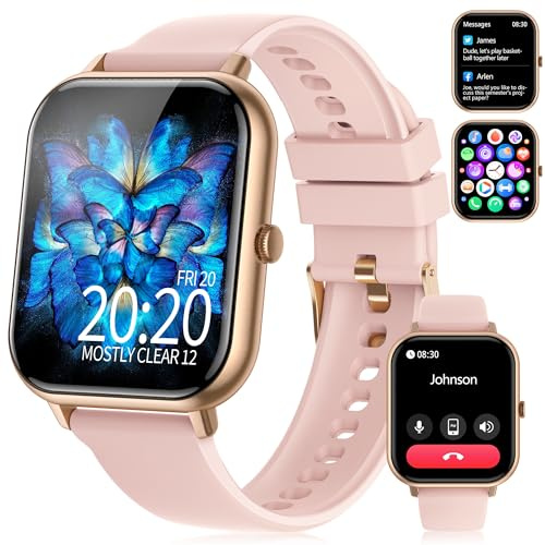 Smartwatch für Männer und Frauen (Annehmen/Tätigen von Anrufen), 4,6 cm Fitnessuhr mit Herzfrequenz/Blutdruck, Schrittzähler, Schlaf-Tracker, 120+ Sport-Modi, IP68 wasserdichter Aktivitäts- und