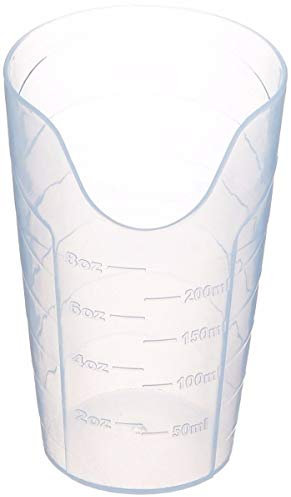 Homecraft Nosey Cup, Cut Out Drinking Glass for Stable and Fixed Drinking Position, Functional Translucent Drink Cups for Medical Patients, 8 Ounces