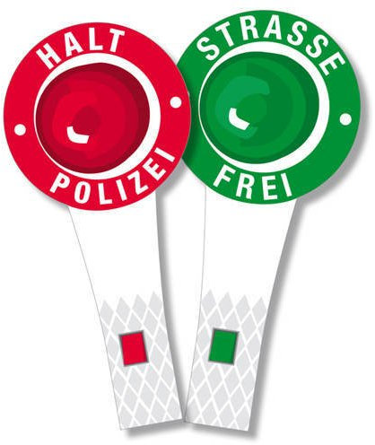 DH-Konzept Polizeikelle aus Pappe 6 Stk.