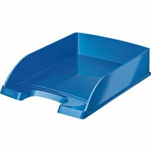 Leitz 5 x Briefablage Wow A4 Kunststoff blau metallic
