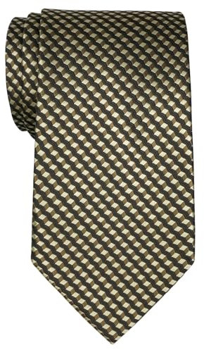 Retreez Herren Gewebte Krawatte Wellig Zick-Zack Gestreifte 8 cm - braun