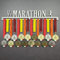 MEDALdisplay Half Marathon - Medaillen Aufhänger Frau - Wandhalterung für Sportmedaillen Running, Halbmarathon, Läufer - Medaillenhalter - Sport Medal Hanger (F 600 mm x 100 mm x 3 mm)