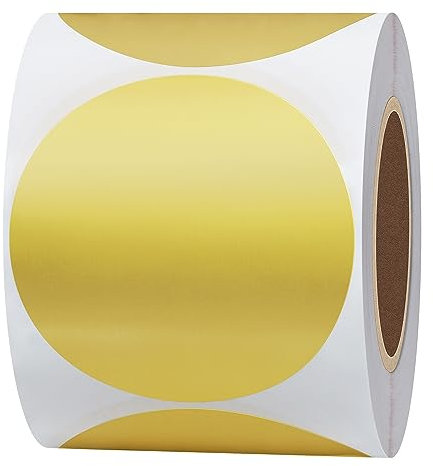 Hylabelest 51 mm runde Papieraufkleber, Etiketten Verpackungsdichtungen, Handwerk, Hochzeit, Etikett, Topper-Etiketten, 300 Pro Rolle 1 roll (Gold)