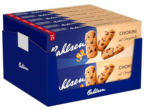 Bahlsen Chokini - 12er Pack - Mürbegebäck mit Schokostückchen und Orangennote (12 x 150 g)